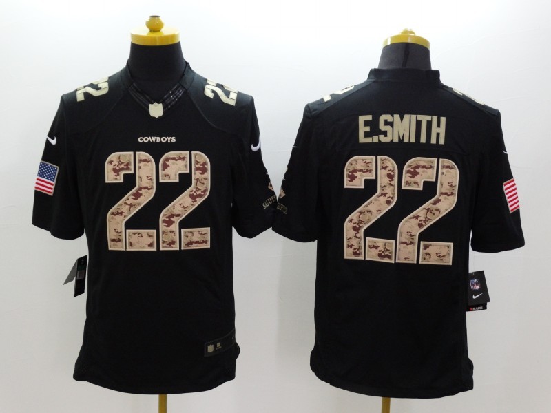 Men's Dallas Cowboys Emmitt Smith #22 Black Jersey